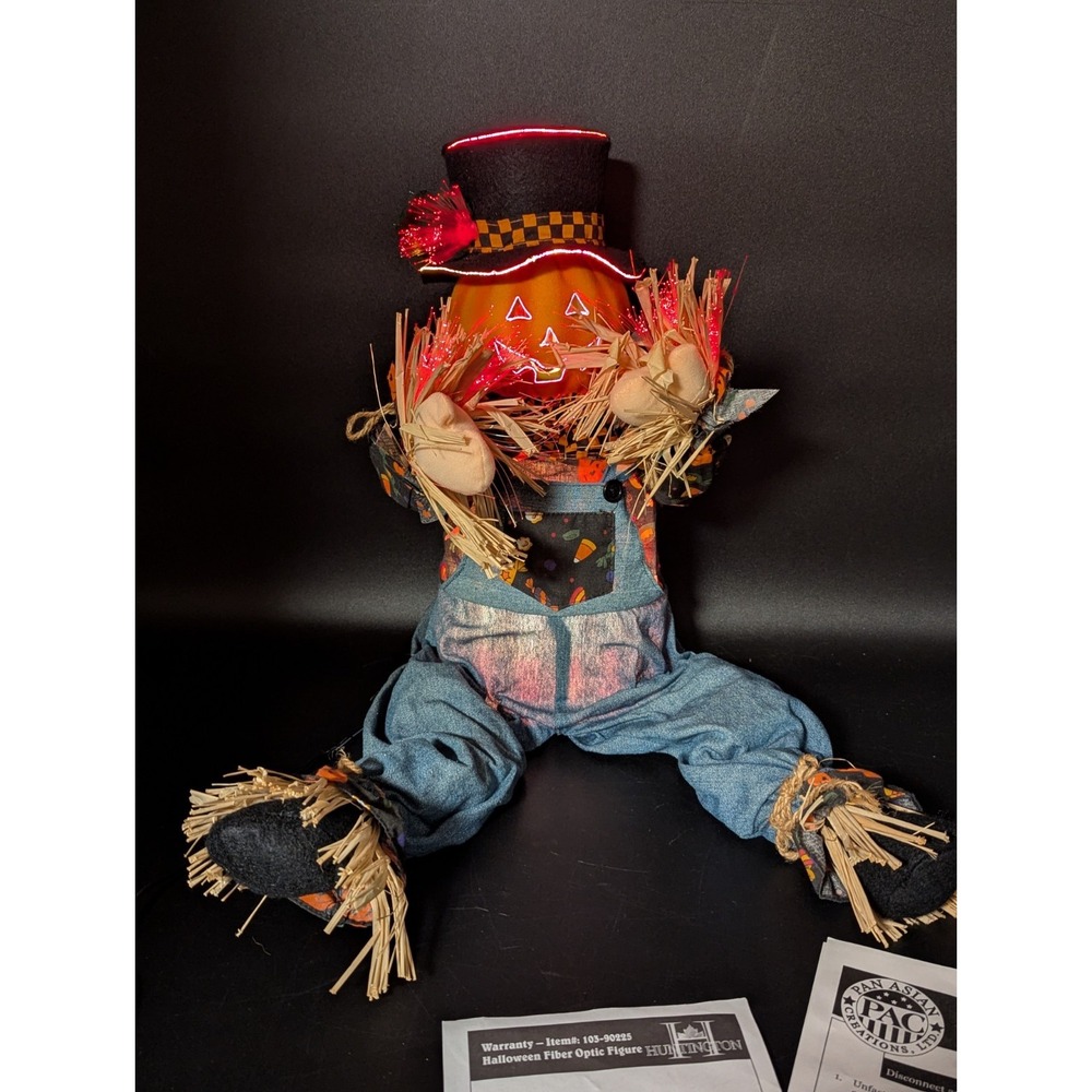 Huntington 24" Tall Fiber Optic Light Up Halloween Figure Pumpkin w/ Box Tested